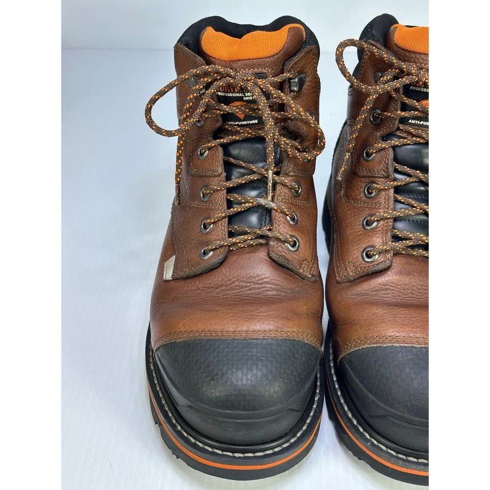 Herman Survivors Mens Brown Leather Steel Toe Work Boots ASTM F2413-18 10.5